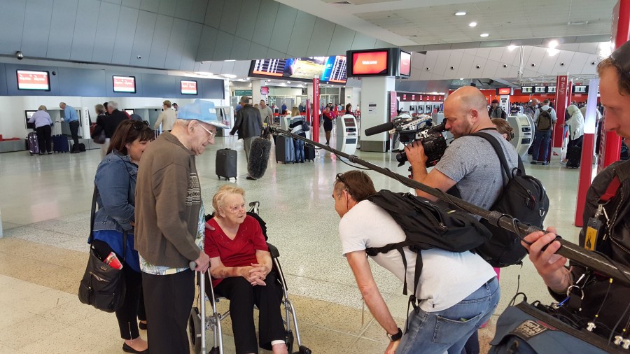 Filming for the Qantas Story (Melbourne Airport)