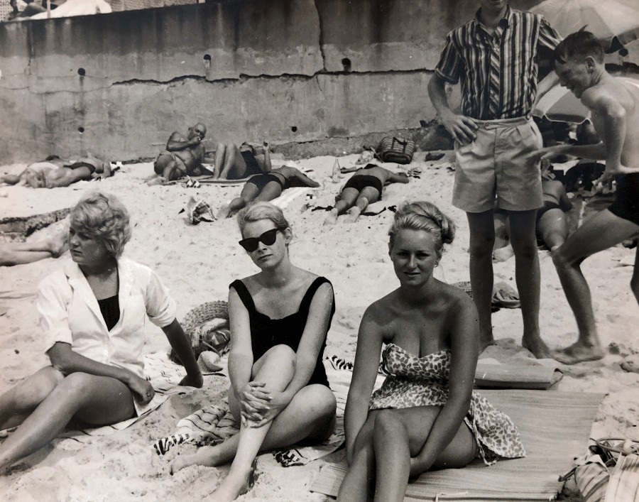 Susan, Judith and Gayle at Bondi Beach (1960s)