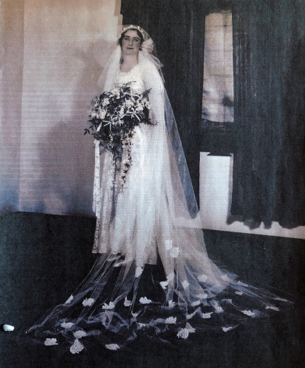 Nellie Trewin on her wedding day