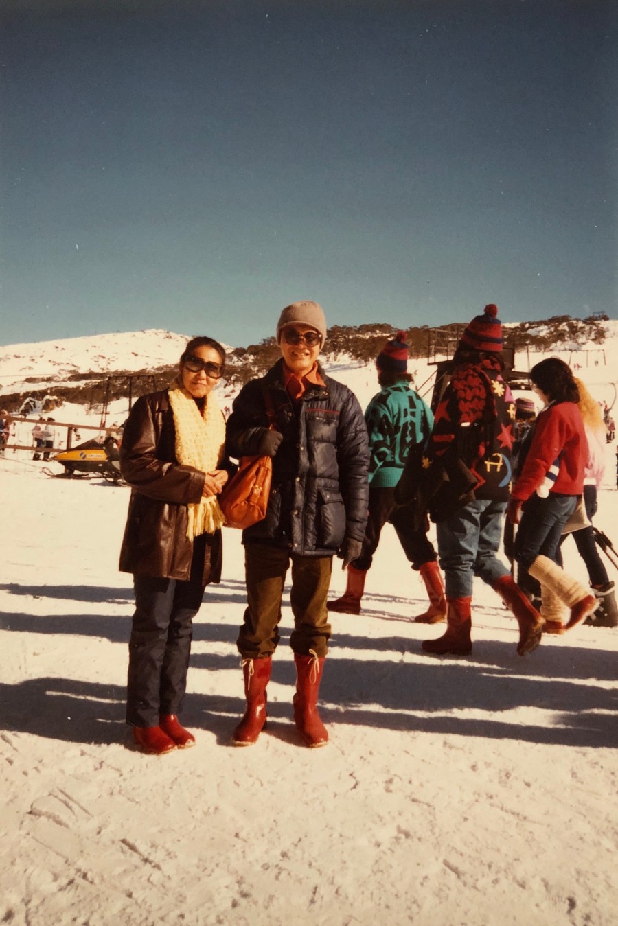 Pek-Lin and Francis - Snowy Mountains, June 1986