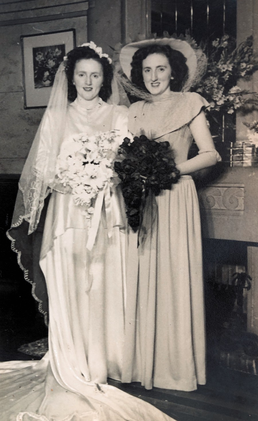 Barbara and Helen on Barbara and Rex’s wedding day
