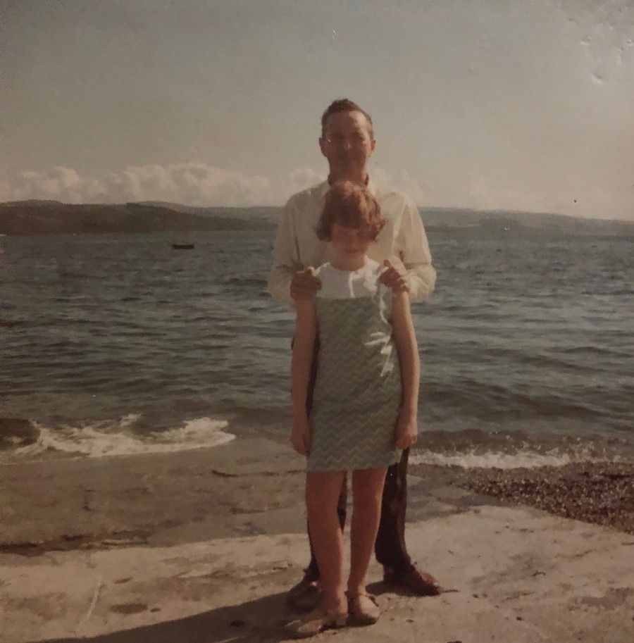 A Dad with his daughter - Dunoon, 1968
