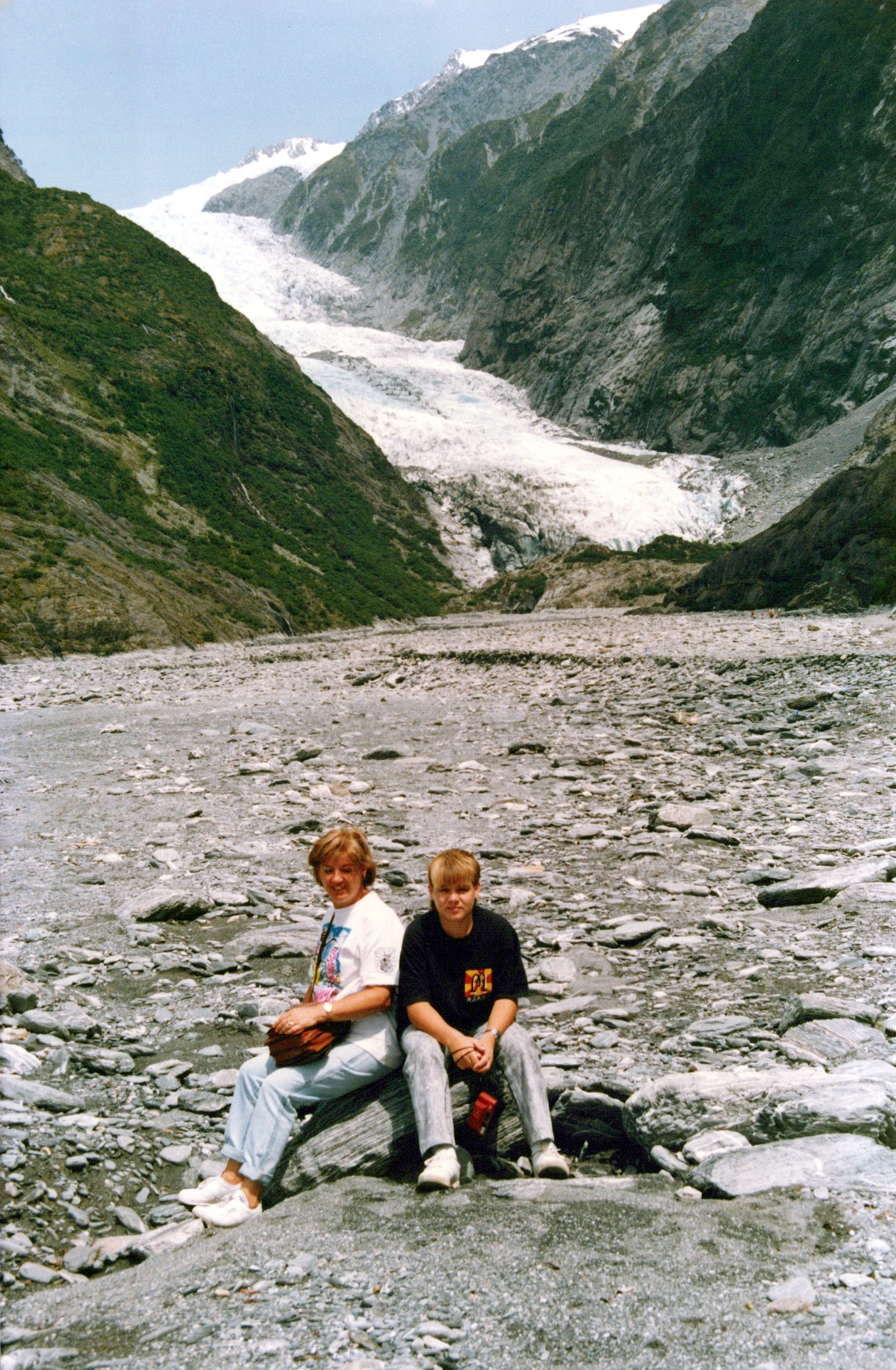 With Mark at Fox Glacier in New Zealand