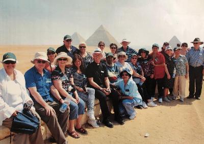 Pilgrimage to the Holy Land. In front of the Pyramids of Giza. (2011)