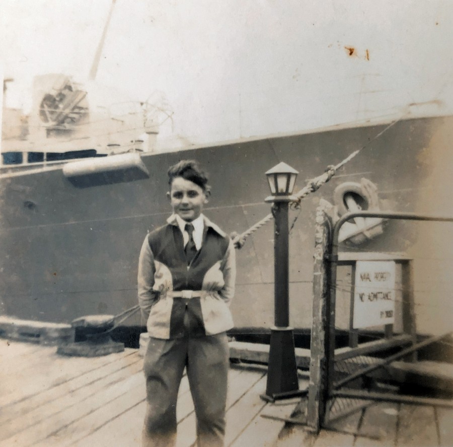 Doug Nye inspecting the Australian Navy (about 1950)