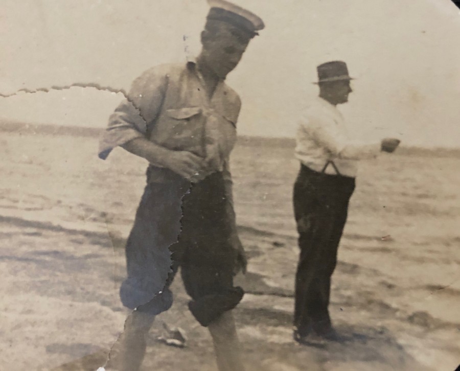 My Father and Grandfather Nye, fishing (about 1925)