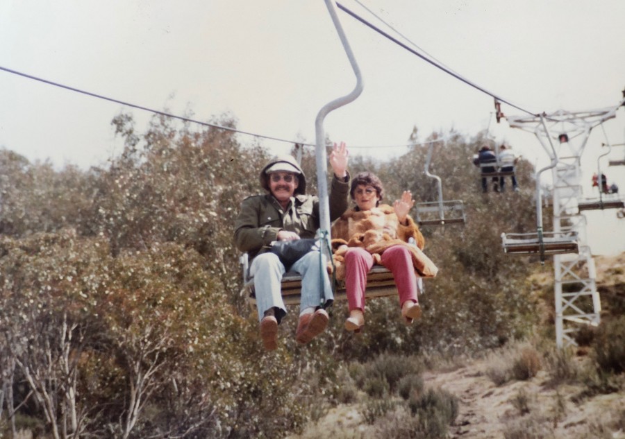 'On the Chairlift at Thredbo' (Doug and Anne)
