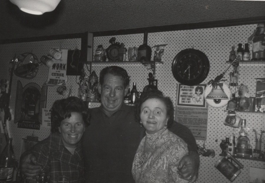 Joyce, Rex, and Barb at the tavern 