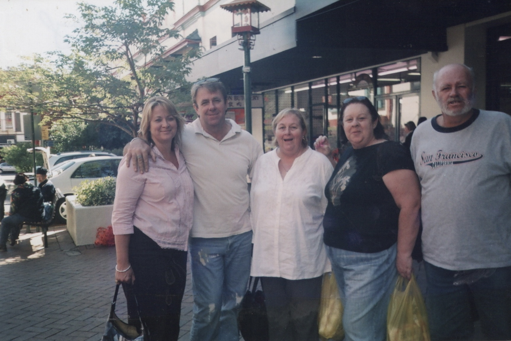 The family out for lunch - Deb, Geoff, Me, Cheryl, Reggie