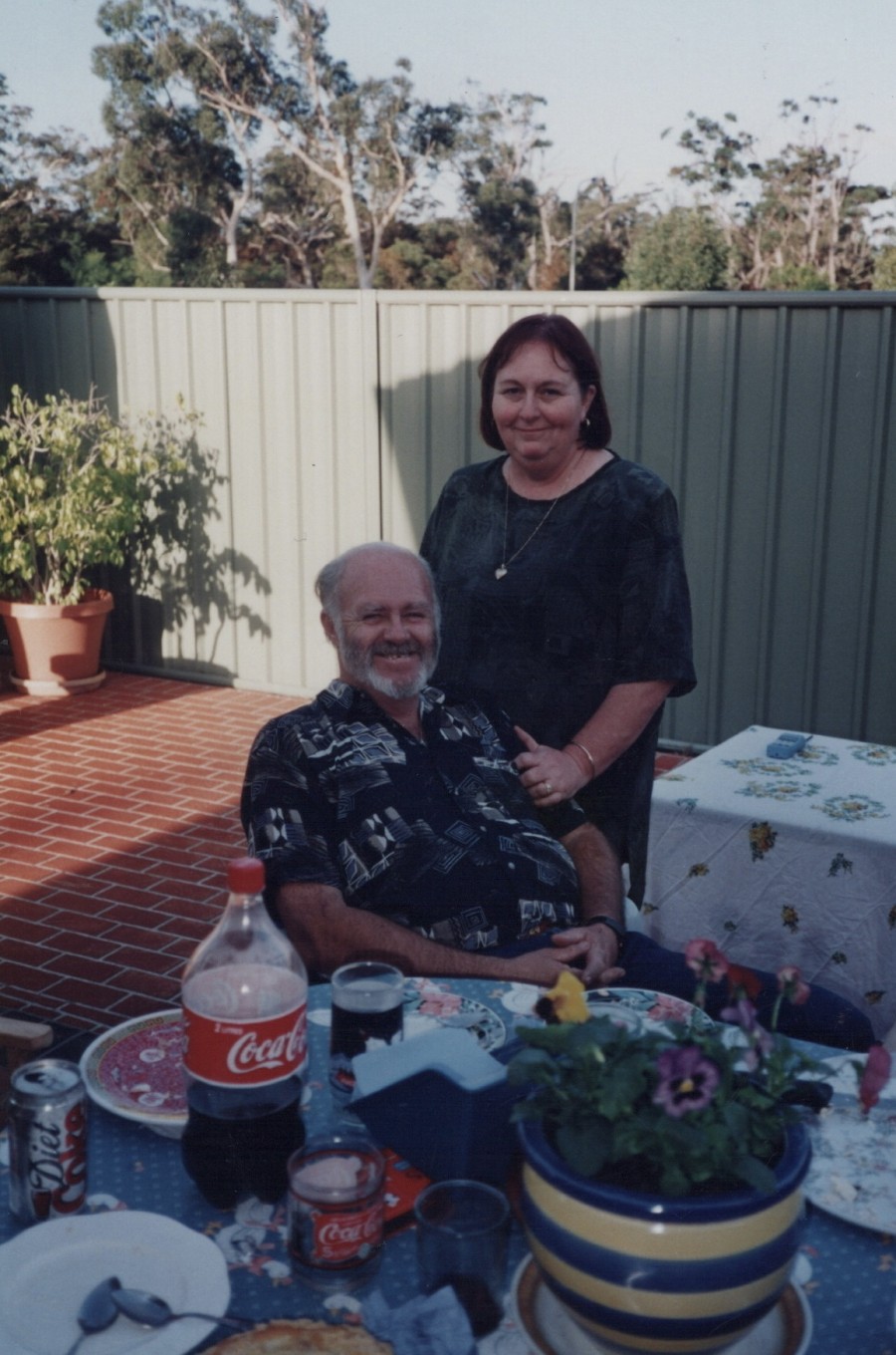 The day after we were married - Reg and I at home opening our presents (Sanctuary Point)