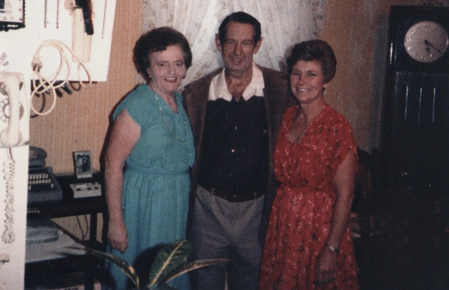 Mum & Dad with his sister, Shirley