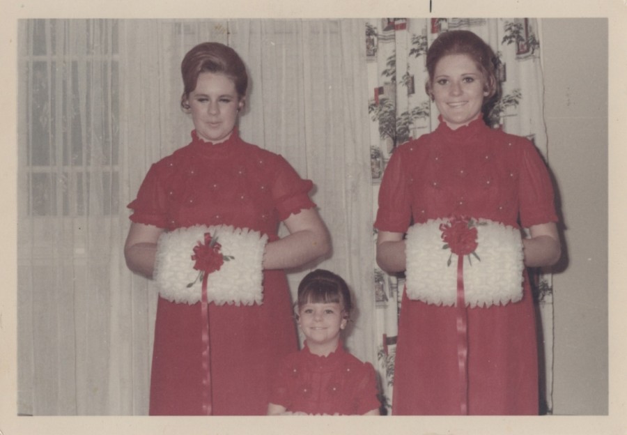 My Bridesmaids and flower girl - Cheryl, Gina, and Jackie