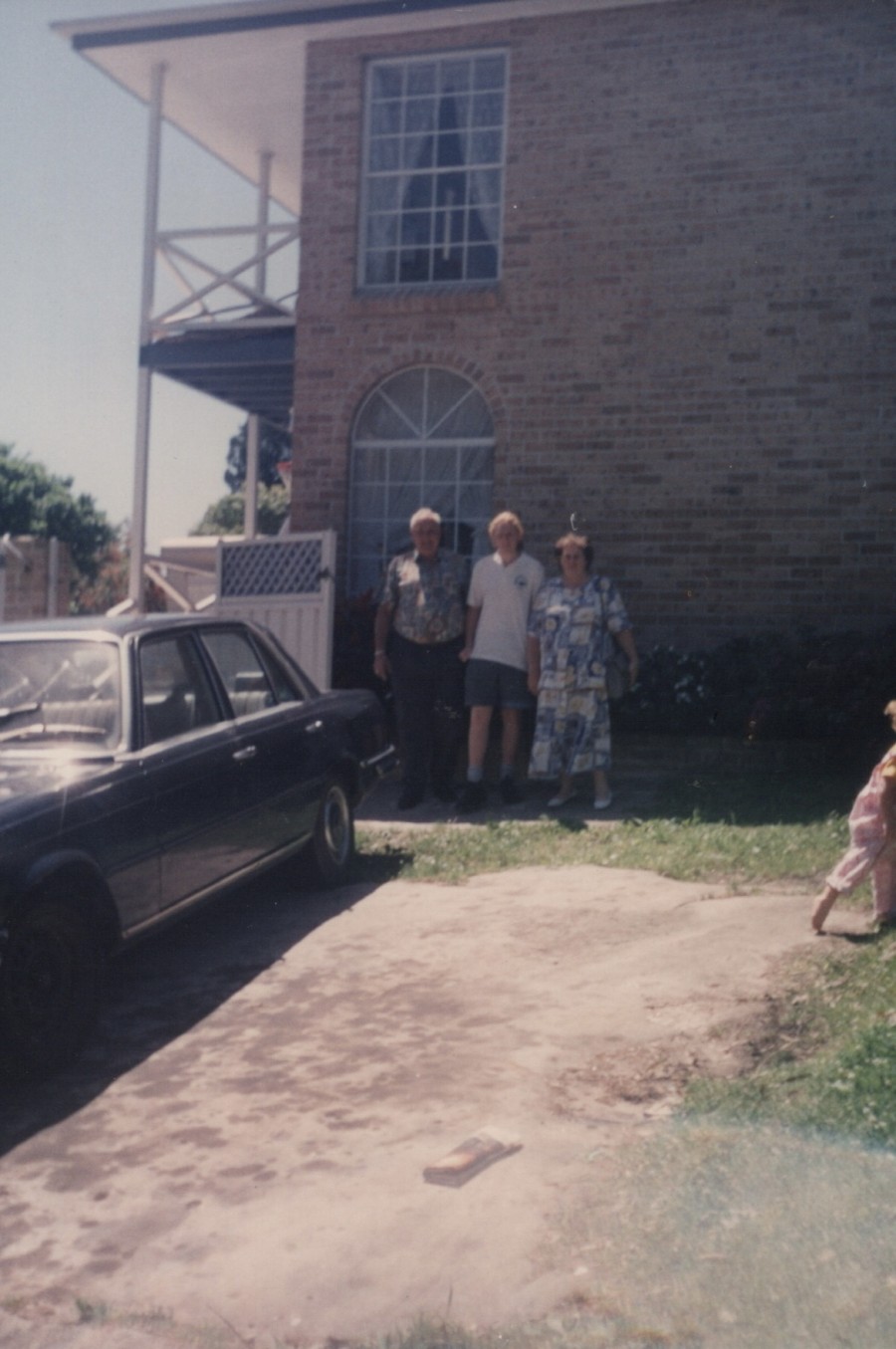 Ron and I on our way to visit the Hansens in Texas (Graeme on the right). 