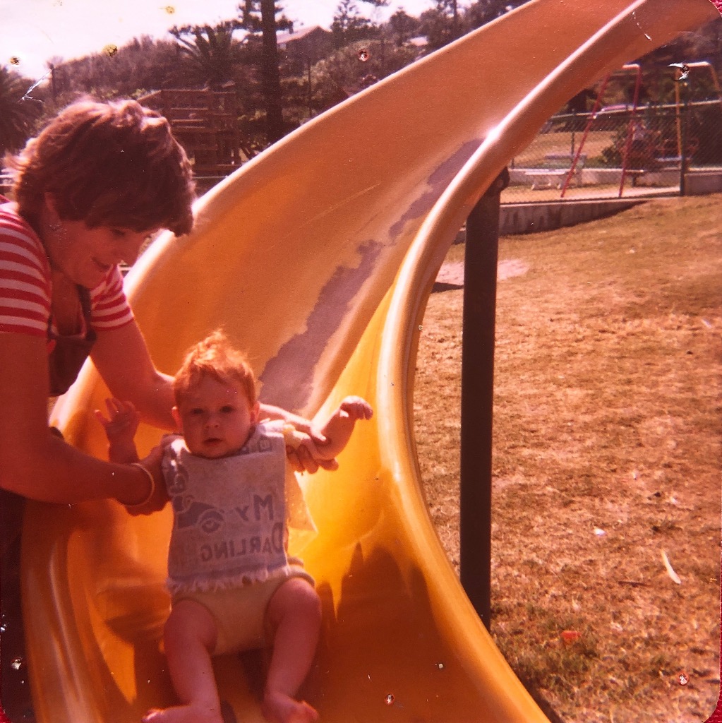 Jackie with baby Graeme - Watsons Bay