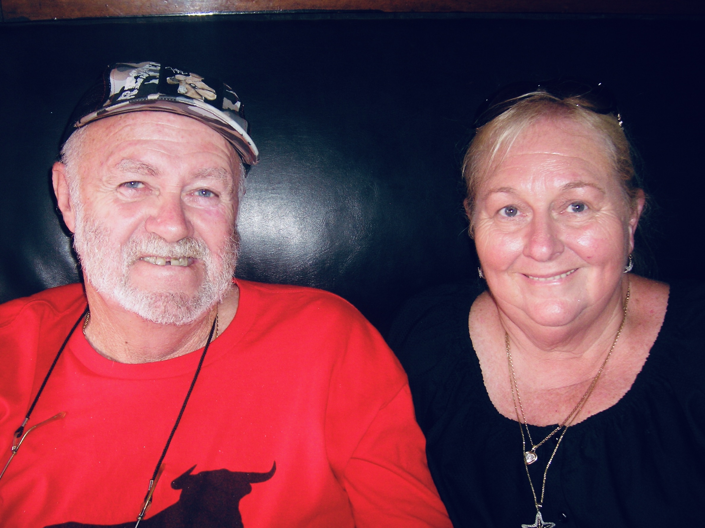 Reggie & I aboard a steam train