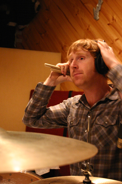 Graeme recording in the studio (2004)