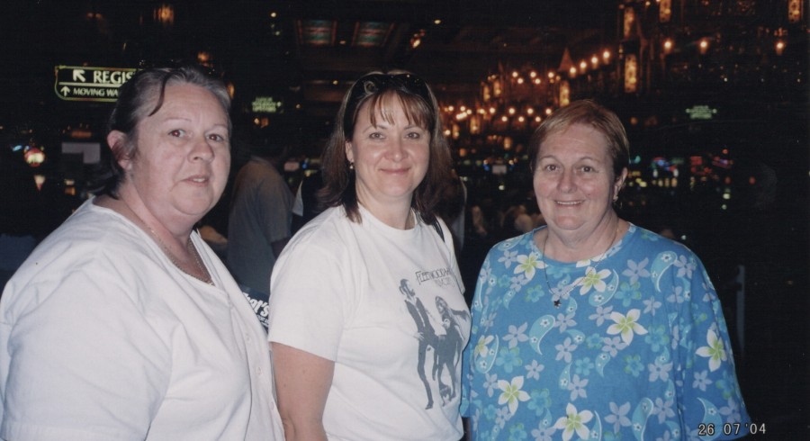 Cheryl, Debbie, and myself out for dinner