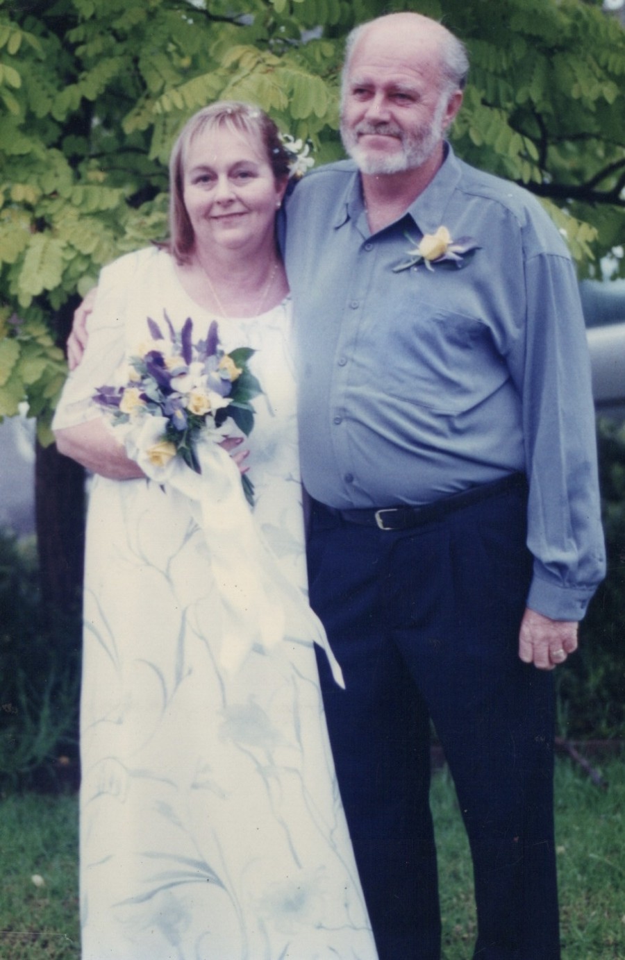 Just married - on our front lawn