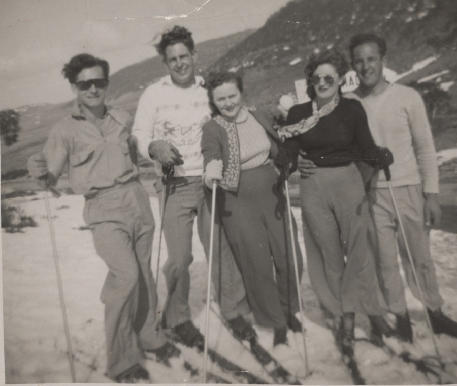 Mum, Dad and friends at the snow